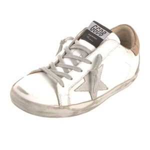 Golden goose superstar sneakers with brown tab
